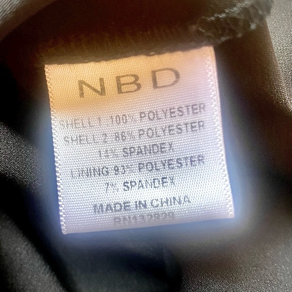 NBD Black Mini Deep V Halter Dress Sz SMALL Like New Condition - Picture 4 of 6